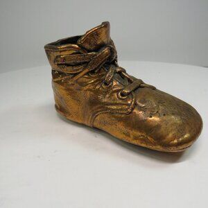 Vintage Bronzed Baby Shoe 60s good quality